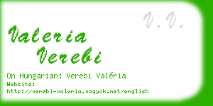 valeria verebi business card