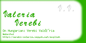 valeria verebi business card